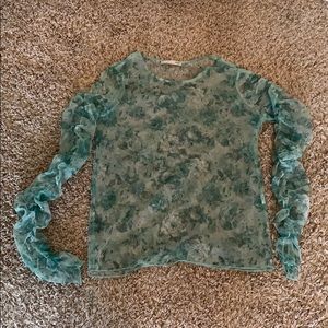 Zara mesh floral top